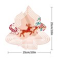 thumbnail image 7 of Stylish Metal Hanging Christmas Tree Wind Spinner - Festive Garden Decoration with Sleigh and Reindeer Design for Yard, 7 of 7