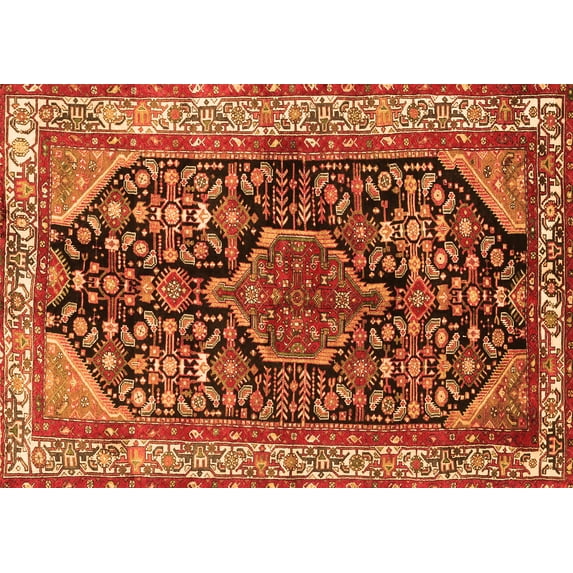 Ahgly Company Indoor Rectangle Persian Orange Traditional Area Rugs, 2' x 3'