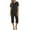 Black, variant on Women' Sleepwear Capri Pajama Sets Short Sleeve Two-Piece Pjs V Neck Tops & Capri Pants with Pockets -