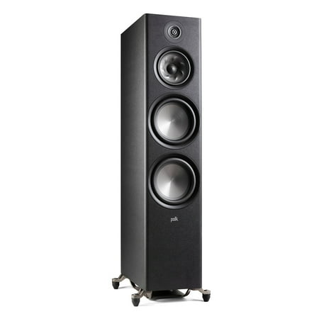 Polk Audio - Polk Reserve R700 Tower Speaker, 1" Pinnacle Ring Tweeter, Dual 6.5" Turbine Cone Woofers & Dual 8" Long-Throw Drivers - Black