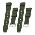 thumbnail image 4 of Correa de goma para reloj Yuyangstore AE-1300 SGW-300H SGW-500H Argenta verde 1,8 cm, 4 of 7