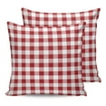 thumbnail image 7 of Rustic Farm Red and White Plaid Check Outdoor Pillow Covers Waterproof Throw Pillow Cover 16x16in Set of 2,Square Decorative Pillowcases Cushion Case for Patio Sofa Couch,Farmhouse, 7 of 7