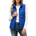 thumbnail image 3 of Women's Vest Sleeveless Zip up Puffer with Pockets Lightweight Stand Collar Warm Gilet Fall Winter Outerwear Layering, 3 of 9