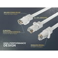 thumbnail image 2 of Cable Leader 50ft Cat6a UTP 10G Ethernet Network Patch Cable Snagless 24AWG Bare Copper, White, 2 of 5