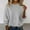 Gray, variant on EchfiProm Womens Sweaters Gold Pullover Crewneck Office Winter Long Sleeve Tops for Women