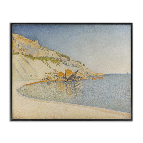 Stupell Industries Classical Paul Signac Painting Landscape & Nature Painting Black Framed Art Print Wall Art, 14 x 11