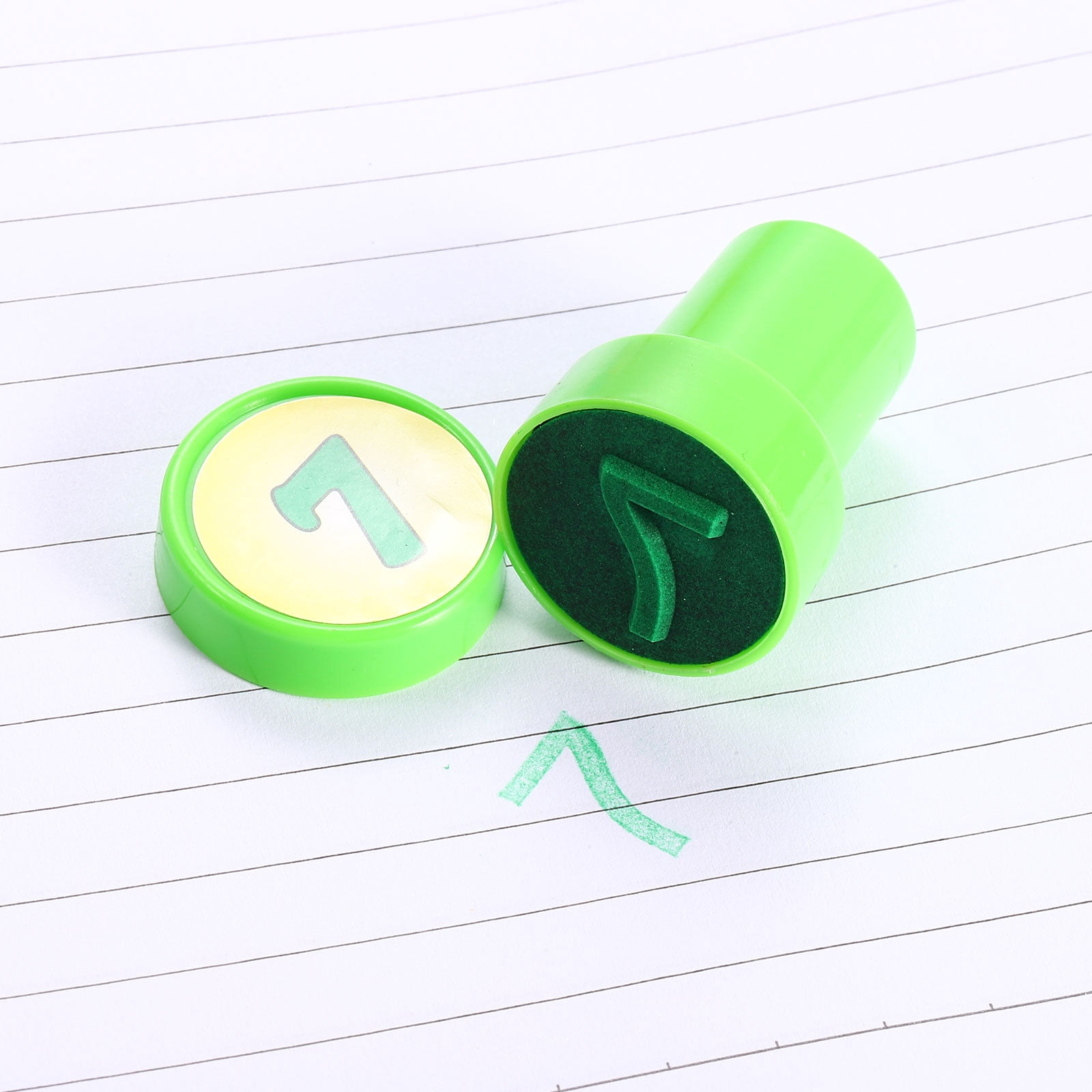 2 Set Number Stamps Self Inking, Numeral 0 to 9 Number Stamp Teacher Stamp Initial Stamp Ink Stamp for Class