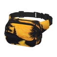 thumbnail image 2 of Picia Sunset River Pine Trees Print Square Double-Layer Waist Bag Mini Adjustable Waist Belt Bag Exercise Running Travel Hiking, 2 of 9