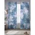 thumbnail image 2 of Modern Blue Sheer Curtains 96 Inch Length 2 Panels Set Window Treatments, Vintage Abstract Art Contemporary Rod Pocket Semi Curtains for Living Room/Bedroom/Kitchen Décor, 104"W x 96"L, 2 of 7