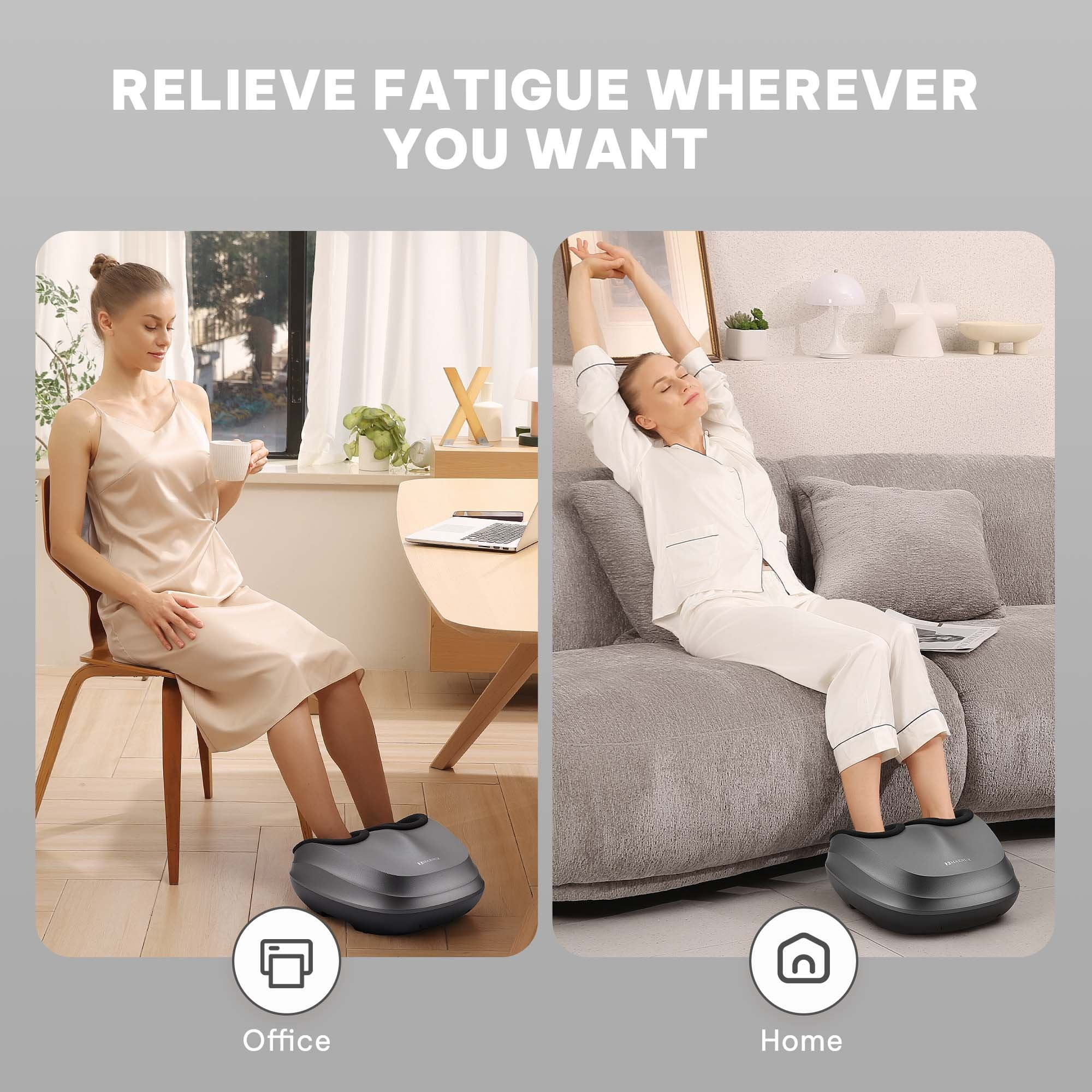 Shiatsu Foot Massager with Heat and Air Compression, Deep Kneading