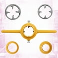 thumbnail image 1 of HONMEET 1Set Tap Wrench Set with Water Threading Die Plastic Screw Die Yellow for Home Use, 1 of 8