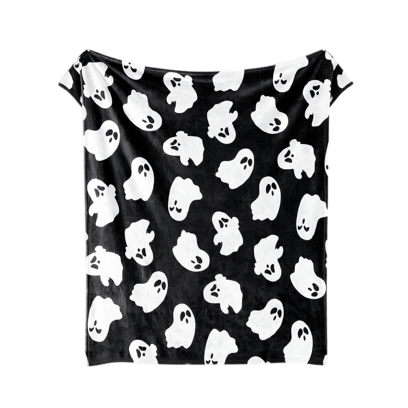 Lightweight Halloween Flannel Ghost Blanket Soft Plush Throw for Couch and Sofa Warm Cozy Decor for Bedroom Living Room Perfect for Spooky Halloween Home Accent and Fall Festival Nap Blanket