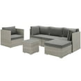 Modway Repose Outdoor Patio 6 Piece Sectional Set, Multiple Colors