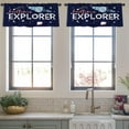 thumbnail image 3 of LALILO Kitchen Curtain Valance Bed Time And Space Space Rocket Rod Pocket Window Curtain 52"x 18" Set of 2, 3 of 5