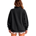 thumbnail image 4 of Womens Sweatshirt Mock Neck Henley Pullover Oversized Fall Outfits,S, 4 of 9