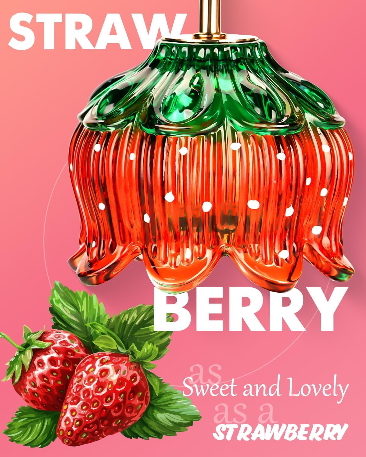 Funistree Strawberry Candle Warmer Lamp with Timer, Birthday Gifts for Women Mom, House Warming Gifts, Wax Melt Warmers for Jar Candles Home Decor
