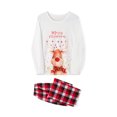 thumbnail image 4 of KOMOO Family Christmas Pjs Matching Sets Elk Print T-shirt Trousers Christmas Pajamas for Family Outfits, 4 of 9