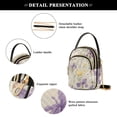 thumbnail image 4 of FORMRS Crossbody Bag for Women Quilted Travel Shoulder Cell Phone Purse with Chain Strap Handbag, Purple Floral Rabbit, 4 of 7