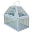 thumbnail image 3 of Set of 3 White and Clear Nesting Outdoor Terrariums 12", 3 of 3
