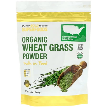 California Gold Nutrition  Superfoods  Organic Wheat Grass Powder  8 5 oz  240 (Best Grass For California)