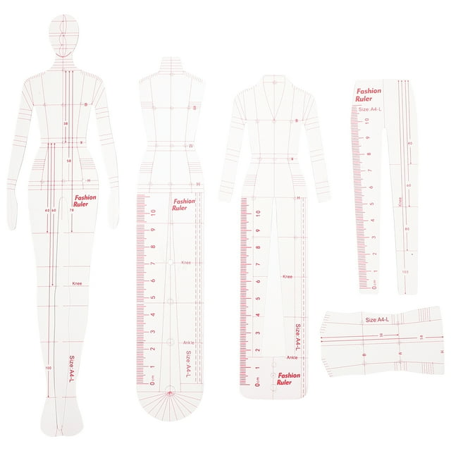 MasteelfCA 1 Set Clothing Drawing Template Ruler Model Fashion Women Sewing Patchwork Rulers