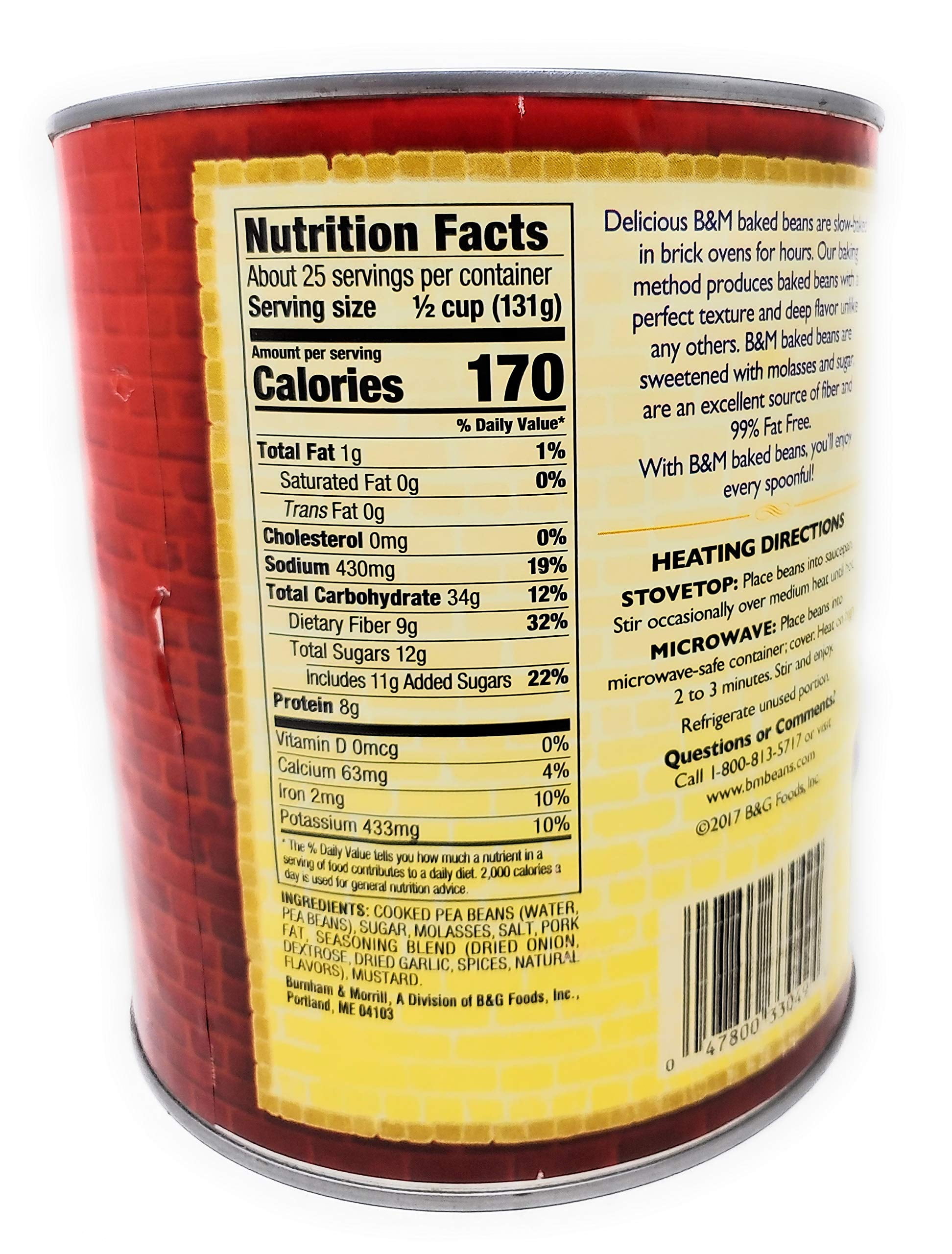 B&M Original Baked Beans, 116 oz, Can