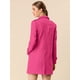 thumbnail image 5 of Día de San Patricio Chaqueta De Gabardina De Gamuza Sintética Con Doble Botonadura Y Solapa Con Muesca Para Mujer Con Cinturón Blazer De Solapa Pico Con Solapa De Tormenta Rosa caliente M, 5 of 6