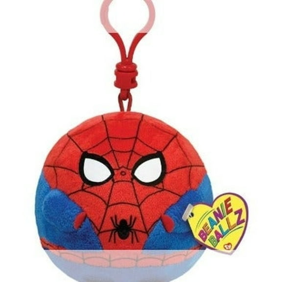 Ty Beanie Ballz - SPIDER MAN (Key Clip) (3 inch) Plush