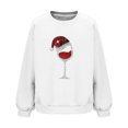 thumbnail image 4 of Jienlioq Hauts pour Femmes Mode Tendance Noël Décontracté Dames Imprimé Ample Manches Longues Col Rond Blouses Hauts Chandails en Molleton Sans Capuche Cyberlundi, 4 of 4