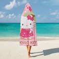thumbnail image 4 of Hello Kitty Hooded Blanket Poncho, Wearable Hooded Blanket Cozy Soft Warm Plush Fleece Blanket for Adult Women Men 60x80, 4 of 6