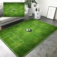 thumbnail image 4 of Alfombra para el área del campo de fútbol - alfombra verde interior/exterior de 100x200cm para salón, dormitorio, cocina y entrada, 4 of 5