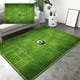 thumbnail image 4 of Alfombra para el área del campo de fútbol - Esterilla verde de poliéster interior/exterior de 100x200cm para salón, dormitorio, cocina y puerta de entrada, 4 of 5