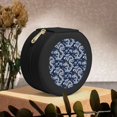 thumbnail image 6 of Yiaed Dragon Print Travel Jewelry Case Bridesmaid Gift Boxes Jewelry Travel Organizer Small Round Jewelry Box Mini Storage-Black, 6 of 7