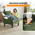 thumbnail image 5 of Ktaxon Fabric Accent Chair, Reading Armchair with Removable Cushion, Single Sofa with Extra Seat Depth for Living Room Bedroom Green, 5 of 10