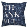 thumbnail image 2 of Creative Products Blue Thankful Floral 20 x 20 Spun Poly Pillow, 2 of 3