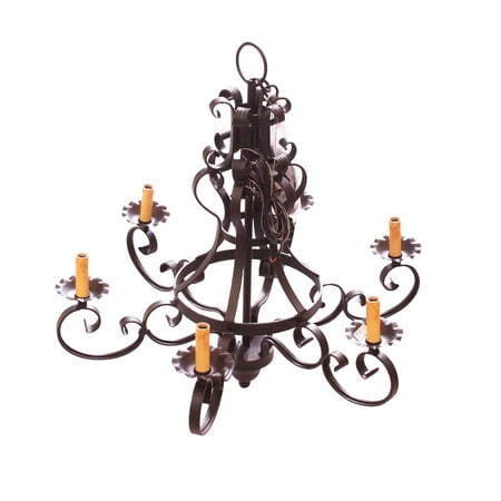 

Art De Mexico CH16D Wrough-Iron Rustic 6-Light Chandelier Large