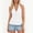 Tops-266White, variant on LEKWK Halter Tops for Women Slim Fit Wrap Front Sleeveless Tops Buckle Detail Tops Solid Chic Summer Party outfits