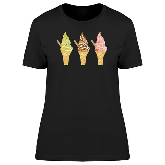 Cute Ice Cream Cones T-Shirt Women -Image by Shutterstock, Female Large