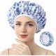 thumbnail image 1 of wonima11 Terry Lined Shower Cap, Triple Layer Heart Motifs,Waterproof Reusable Elastic,Hair Shower Cap for Women,Terry Cloth Shower Caps for Spa,Clean,Trave (Blue, One Size), 1 of 1