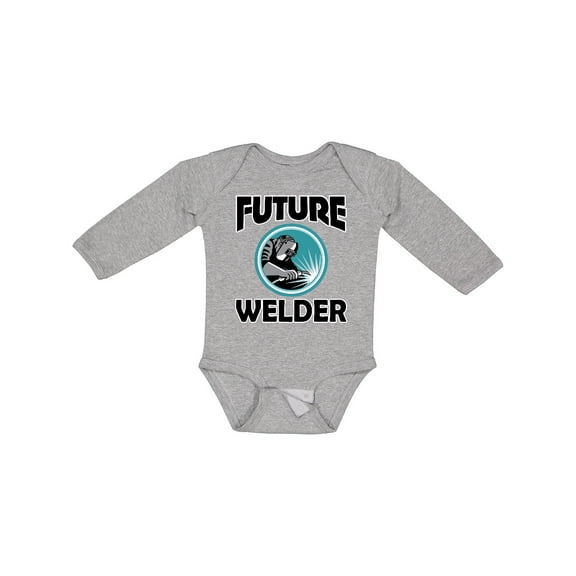 Inktastic Welding Future Welder Boys Long Sleeve Baby Bodysuit