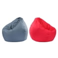 thumbnail image 1 of 2 x Funda grande de puf impermeable para niños con bolsillo interior, rojo y gris, 1 of 8