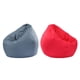thumbnail image 1 of Bolsa de frijoles impermeable grande de 2 piezas sin relleno, cómoda funda de silla Asientos cómodos para niños Adluts - Rojo y gris, 1 of 8