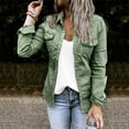thumbnail image 3 of Powerdelux Women's Boyfriend Denim Jacket Washed Long Sleeve Casual Jean Jacket Coats, 3 of 6