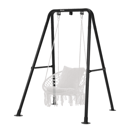 G TALECO GEAR Hammock Chair Stand  Outdoor Hammock Stand for Hanging Swing Chair  Patio Swing Stand  Heavy-Duty Steel  300LBS  Black