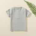 thumbnail image 6 of Godom Boys Short Sleeve Shirt with 3 Button, Henley Shirt for Boys & Girls, Polo Shirt Without Collar,Light Gray, 6 of 6