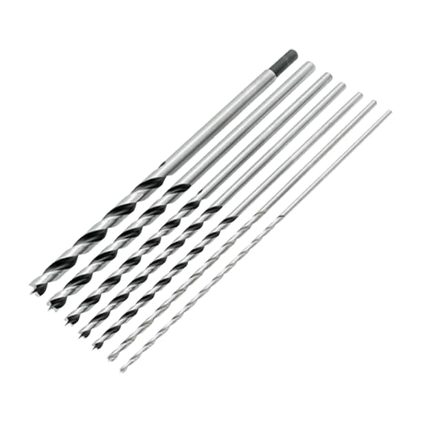 7 Piezas Broca Extra Larga Kit de Brocas Carbono Herramienta Carpintería Precisión Punta Espiral para Madera Dura Y Blando Drywall Adecuado para