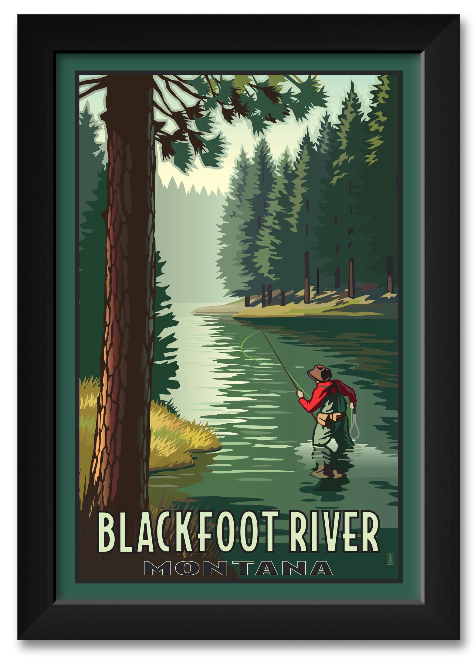 Blackfoot River Montana River Fly Fishing Framed Art Print by Paul