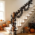 thumbnail image 3 of Elainilye Black Maple Leaf Garland, Halloween Artificial Hanging Fall Leave Vines for Fall Halloween Party Home Mantle Wall Indoor Outdoor Decoration, 3 of 5