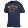 thumbnail image 2 of Men's Champion Navy Michigan Wolverines Football Icon  T-Shirt, 2 of 3