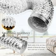 thumbnail image 5 of 4Inch 16FT Long Flexible Aluminum Air Ducting, Heavy-Duty White 4 Layer Dryer Vent Hose, Dryer Duct for HVAC Ventilation,duct fan systems, 2 Stainless Steel Clamps Include, 5 of 8